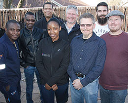 Group of visitors to the Secunda Weather Station.
